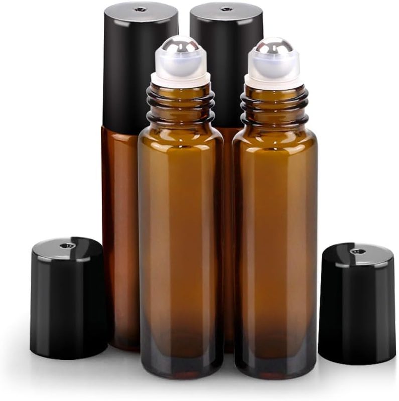 10ml amber glass roller bottles